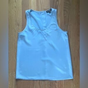 J. CREW Women’s Sky Light Baby Blue Sleeveless Shell Tank Top in Everyday Crepe